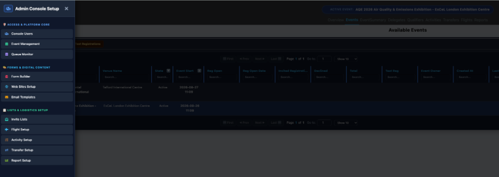 Admin Console Setup